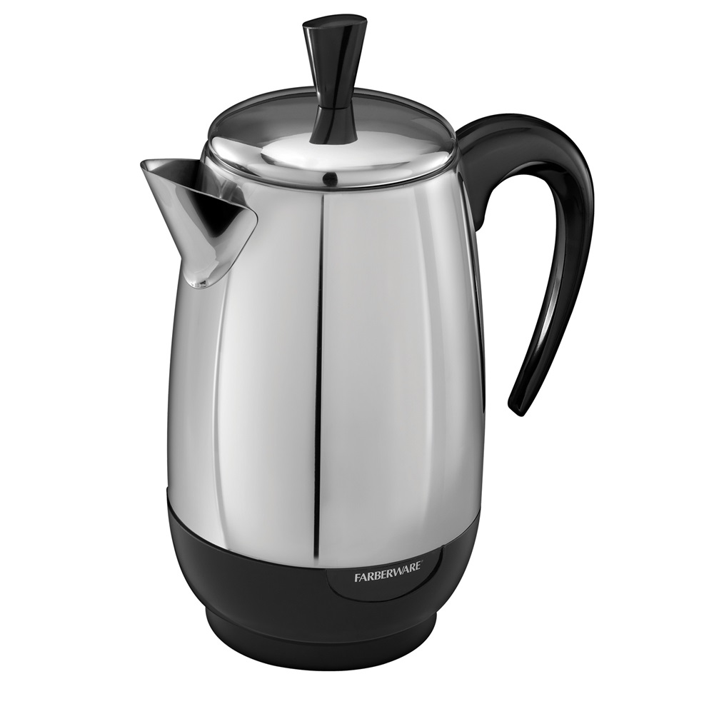 Electric Coffee Percolator 8-Cup Percolator Farberware Stainless Steel Percolator FCP280